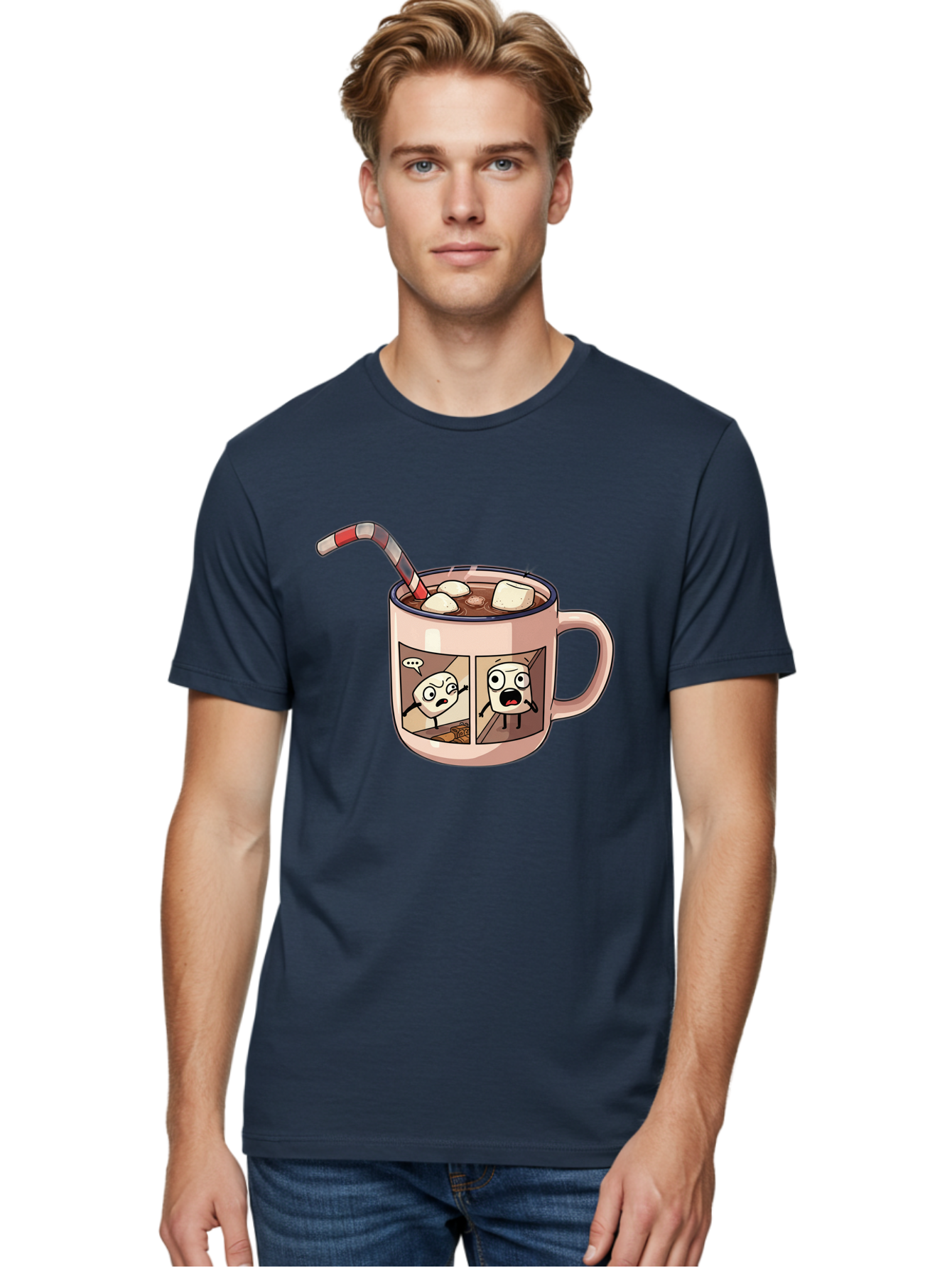 Hot-Chocolate-3 Men'S Graphic Tee, 100% Cotton, Comfortable Casual Summer Wear, Machine Washable, Vintage Camera, Old Camera, Antique Camera, Black Camera, Classic Photography, Photography Equipment, Nostalgic Device, Film Camera, Camera Art Bam660
