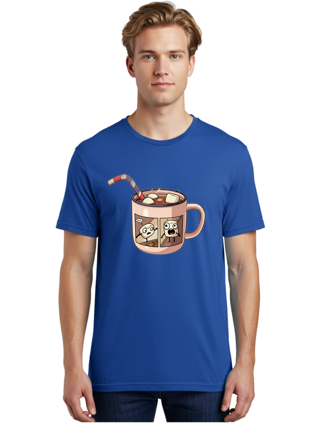Hot-Chocolate-3 Men'S Graphic Tee, 100% Cotton, Comfortable Casual Summer Wear, Machine Washable, Vintage Camera, Old Camera, Antique Camera, Black Camera, Classic Photography, Photography Equipment, Nostalgic Device, Film Camera, Camera Art Bam660