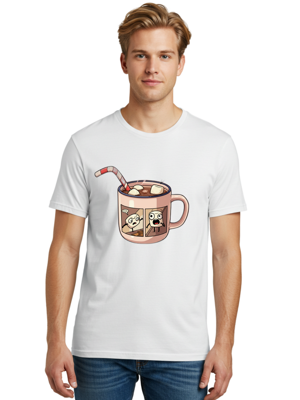 Hot-Chocolate-3 Men'S Graphic Tee, 100% Cotton, Comfortable Casual Summer Wear, Machine Washable, Vintage Camera, Old Camera, Antique Camera, Black Camera, Classic Photography, Photography Equipment, Nostalgic Device, Film Camera, Camera Art Bam660