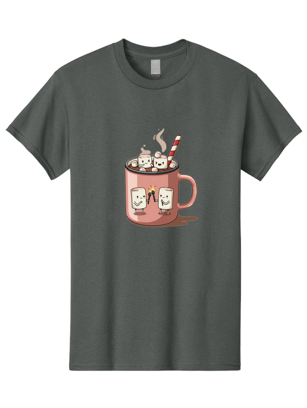 Hot-Chocolate-Marshmallows Men'S Graphic Tee, 100% Cotton, Comfortable Casual Summer Wear, Machine Washable, Vintage Camera, Old Camera, Antique Camera, Black Camera, Classic Photography, Photography Equipment, Nostalgic Device, Film Camera, Bam661