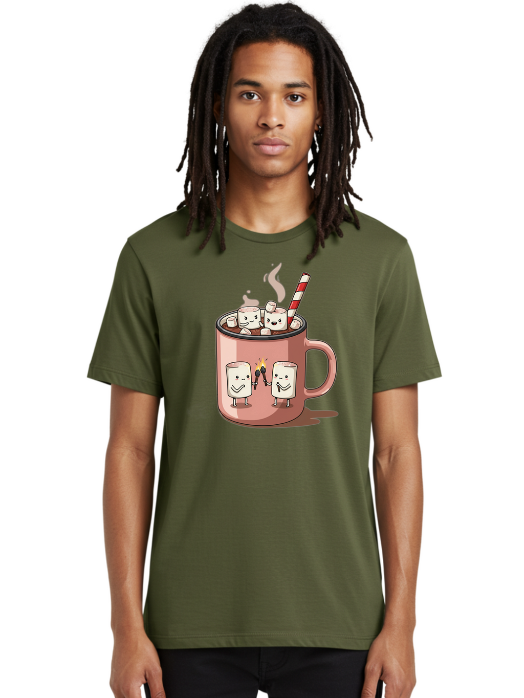 Hot-Chocolate-Marshmallows Men'S Graphic Tee, 100% Cotton, Comfortable Casual Summer Wear, Machine Washable, Vintage Camera, Old Camera, Antique Camera, Black Camera, Classic Photography, Photography Equipment, Nostalgic Device, Film Camera, Bam661