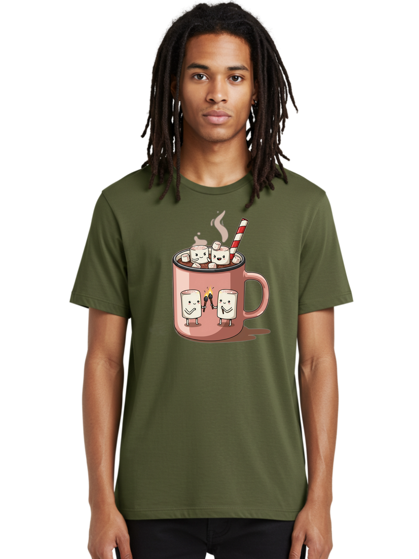 Hot-Chocolate-Marshmallows Men'S Graphic Tee, 100% Cotton, Comfortable Casual Summer Wear, Machine Washable, Vintage Camera, Old Camera, Antique Camera, Black Camera, Classic Photography, Photography Equipment, Nostalgic Device, Film Camera, Bam661