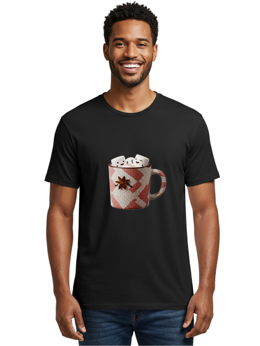Hot-Chocolate-Mug-1 Men'S Graphic Tee, 100% Cotton, Comfortable Casual Summer Wear, Machine Washable, Vintage Camera, Old Camera, Antique Camera, Black Camera, Classic Photography, Photography Equipment, Nostalgic Device, Film Camera, Bam662