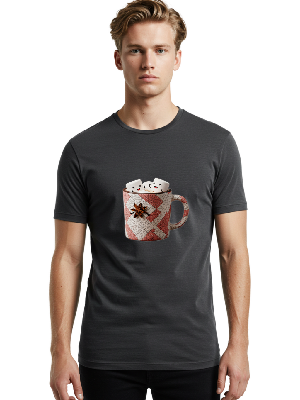 Hot-Chocolate-Mug-1 Men'S Graphic Tee, 100% Cotton, Comfortable Casual Summer Wear, Machine Washable, Vintage Camera, Old Camera, Antique Camera, Black Camera, Classic Photography, Photography Equipment, Nostalgic Device, Film Camera, Bam662