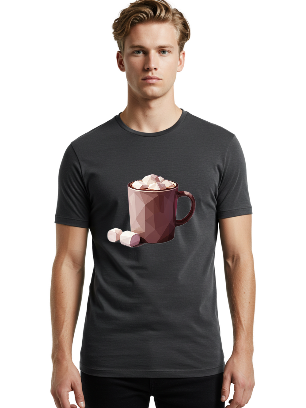 Hot-Chocolate-Mug-2 Men'S Graphic Tee, 100% Cotton, Comfortable Casual Summer Wear, Machine Washable, Vintage Camera, Old Camera, Antique Camera, Black Camera, Classic Photography, Photography Equipment, Nostalgic Device, Film Camera, Bam663