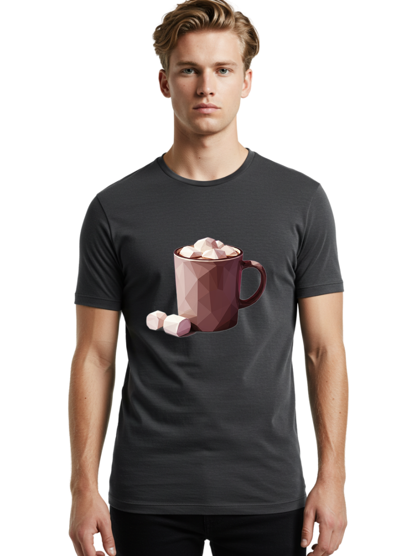 Hot-Chocolate-Mug-2 Men'S Graphic Tee, 100% Cotton, Comfortable Casual Summer Wear, Machine Washable, Vintage Camera, Old Camera, Antique Camera, Black Camera, Classic Photography, Photography Equipment, Nostalgic Device, Film Camera, Bam663