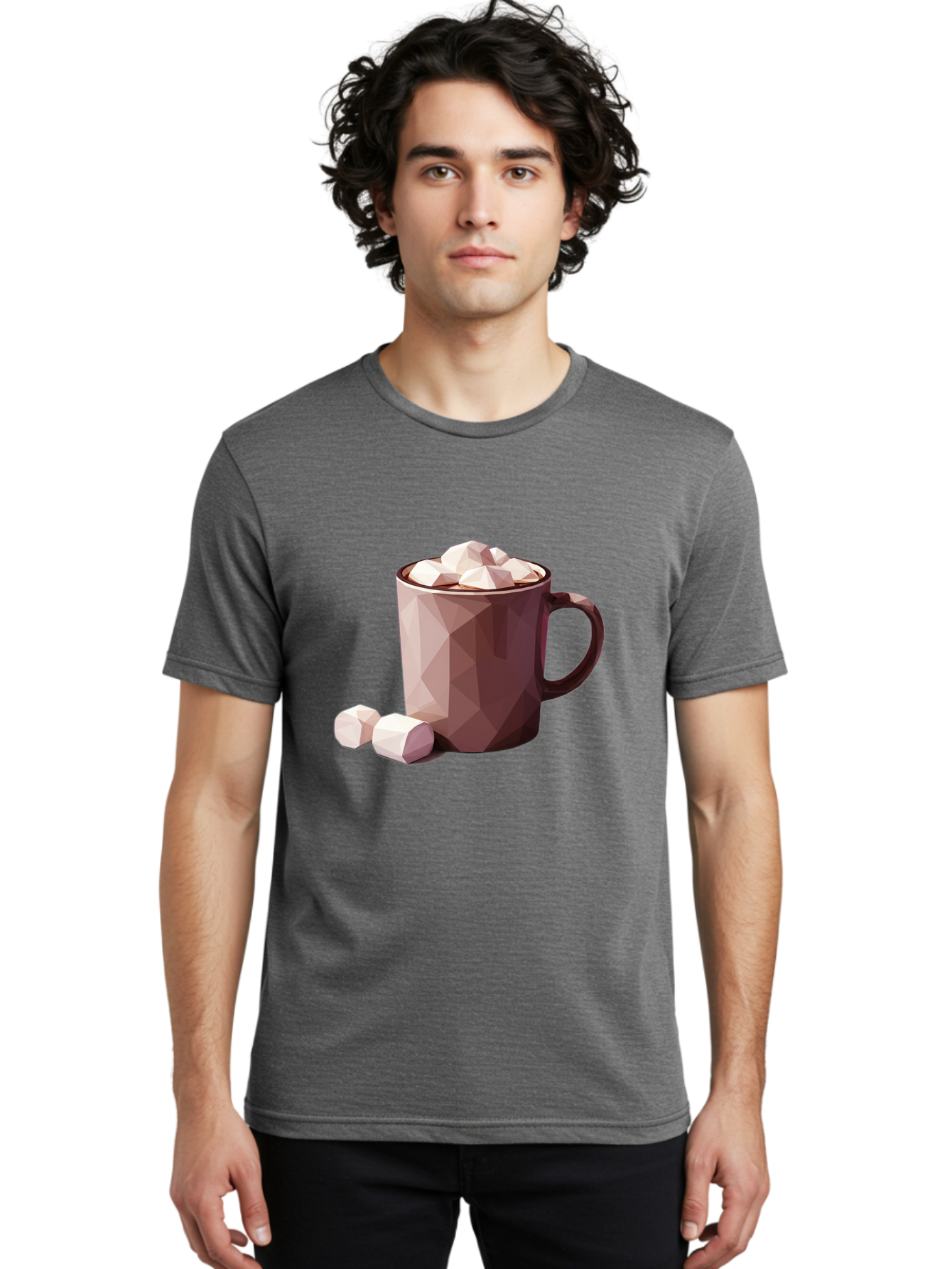 Hot-Chocolate-Mug-2 Men'S Graphic Tee, 100% Cotton, Comfortable Casual Summer Wear, Machine Washable, Vintage Camera, Old Camera, Antique Camera, Black Camera, Classic Photography, Photography Equipment, Nostalgic Device, Film Camera, Bam663
