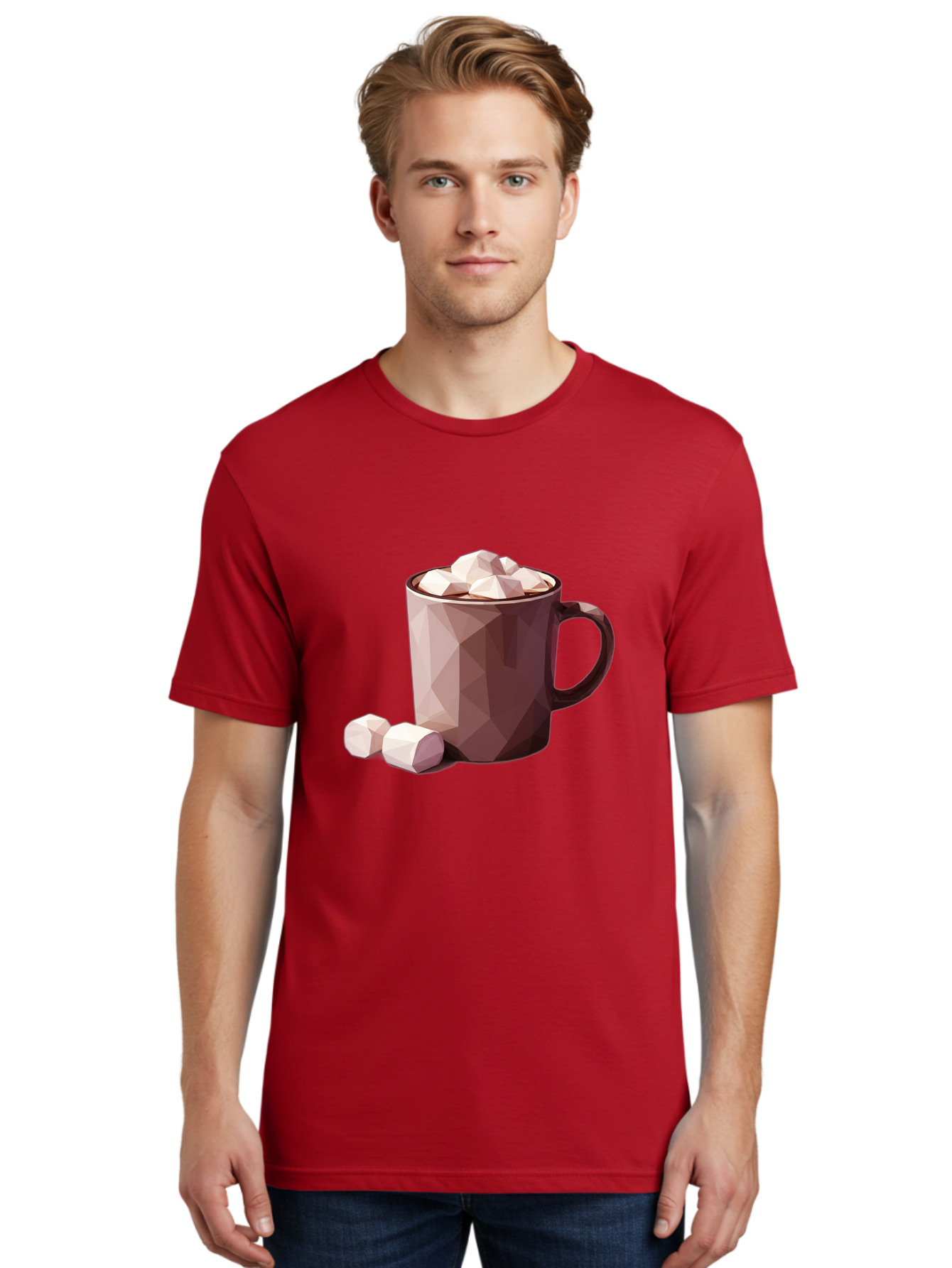 Hot-Chocolate-Mug-2 Men'S Graphic Tee, 100% Cotton, Comfortable Casual Summer Wear, Machine Washable, Vintage Camera, Old Camera, Antique Camera, Black Camera, Classic Photography, Photography Equipment, Nostalgic Device, Film Camera, Bam663