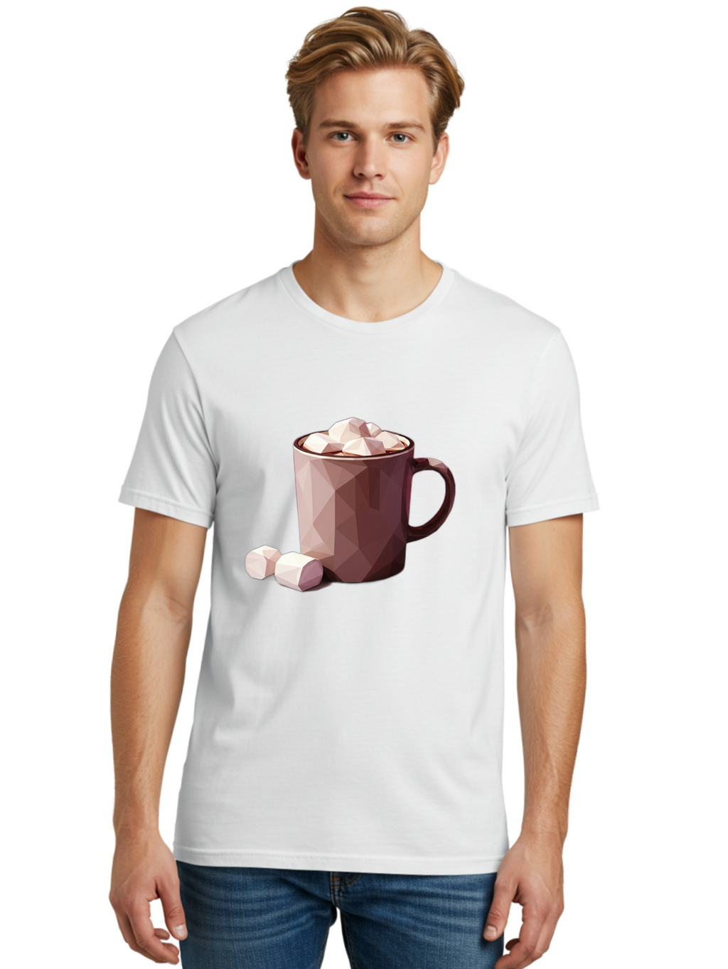 Hot-Chocolate-Mug-2 Men'S Graphic Tee, 100% Cotton, Comfortable Casual Summer Wear, Machine Washable, Vintage Camera, Old Camera, Antique Camera, Black Camera, Classic Photography, Photography Equipment, Nostalgic Device, Film Camera, Bam663
