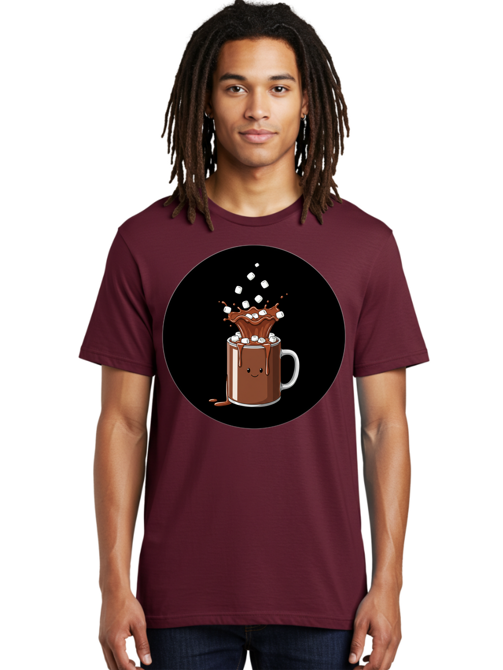 Hot-Chocolate-Mug Men'S Graphic Tee, 100% Cotton, Comfortable Casual Summer Wear, Machine Washable, Vintage Camera, Old Camera, Antique Camera, Black Camera, Classic Photography, Photography Equipment, Nostalgic Device, Film Camera, Camera Art Bam665