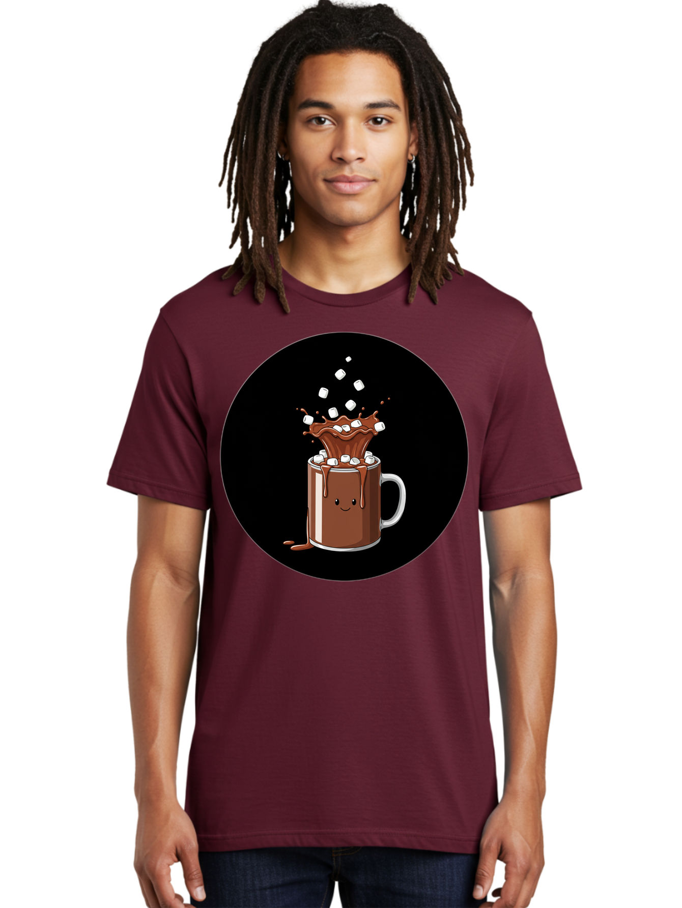 Hot-Chocolate-Mug Men'S Graphic Tee, 100% Cotton, Comfortable Casual Summer Wear, Machine Washable, Vintage Camera, Old Camera, Antique Camera, Black Camera, Classic Photography, Photography Equipment, Nostalgic Device, Film Camera, Camera Art Bam665