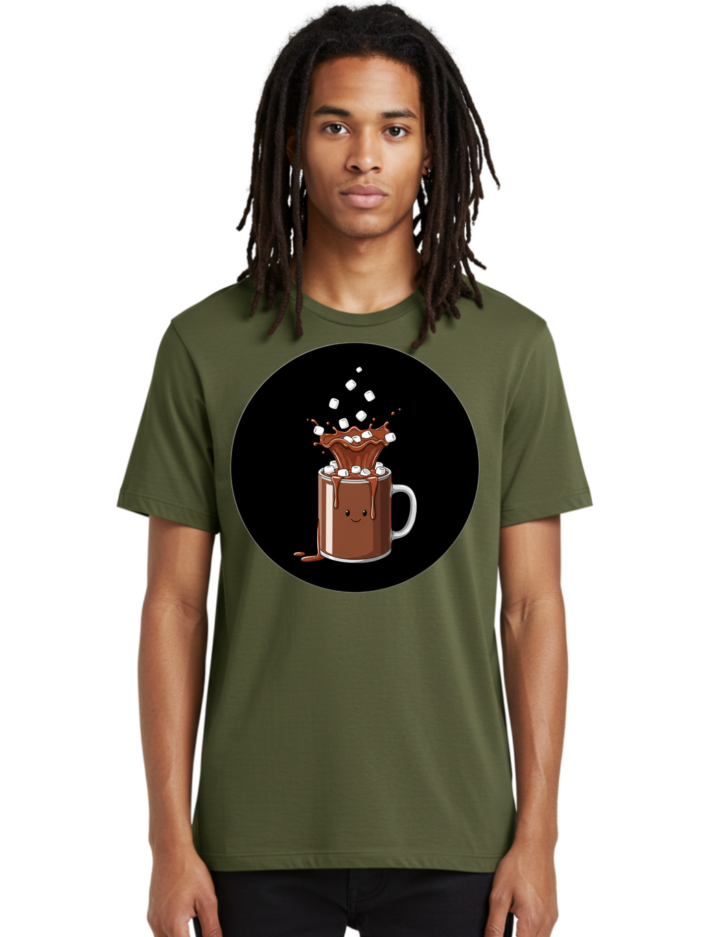 Hot-Chocolate-Mug Men'S Graphic Tee, 100% Cotton, Comfortable Casual Summer Wear, Machine Washable, Vintage Camera, Old Camera, Antique Camera, Black Camera, Classic Photography, Photography Equipment, Nostalgic Device, Film Camera, Camera Art Bam665