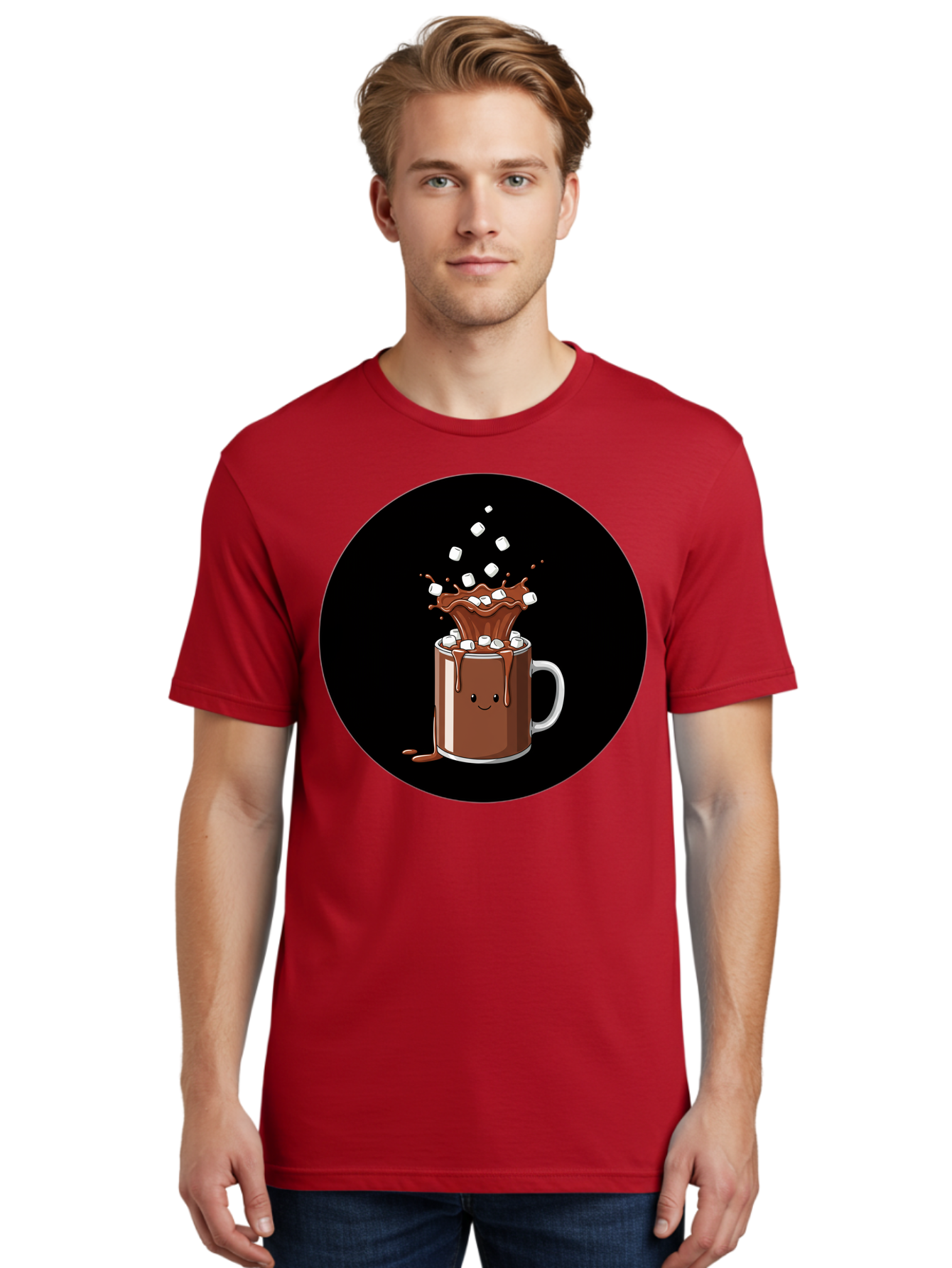 Hot-Chocolate-Mug Men'S Graphic Tee, 100% Cotton, Comfortable Casual Summer Wear, Machine Washable, Vintage Camera, Old Camera, Antique Camera, Black Camera, Classic Photography, Photography Equipment, Nostalgic Device, Film Camera, Camera Art Bam665