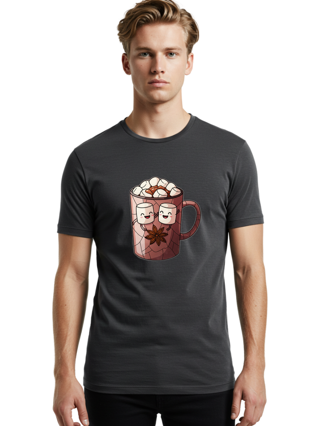 Hot-Chocolate Men'S Graphic Tee, 100% Cotton, Comfortable Casual Summer Wear, Machine Washable, Vintage Camera, Old Camera, Antique Camera, Black Camera, Classic Photography, Photography Equipment, Nostalgic Device, Film Camera, Camera Art Bam666
