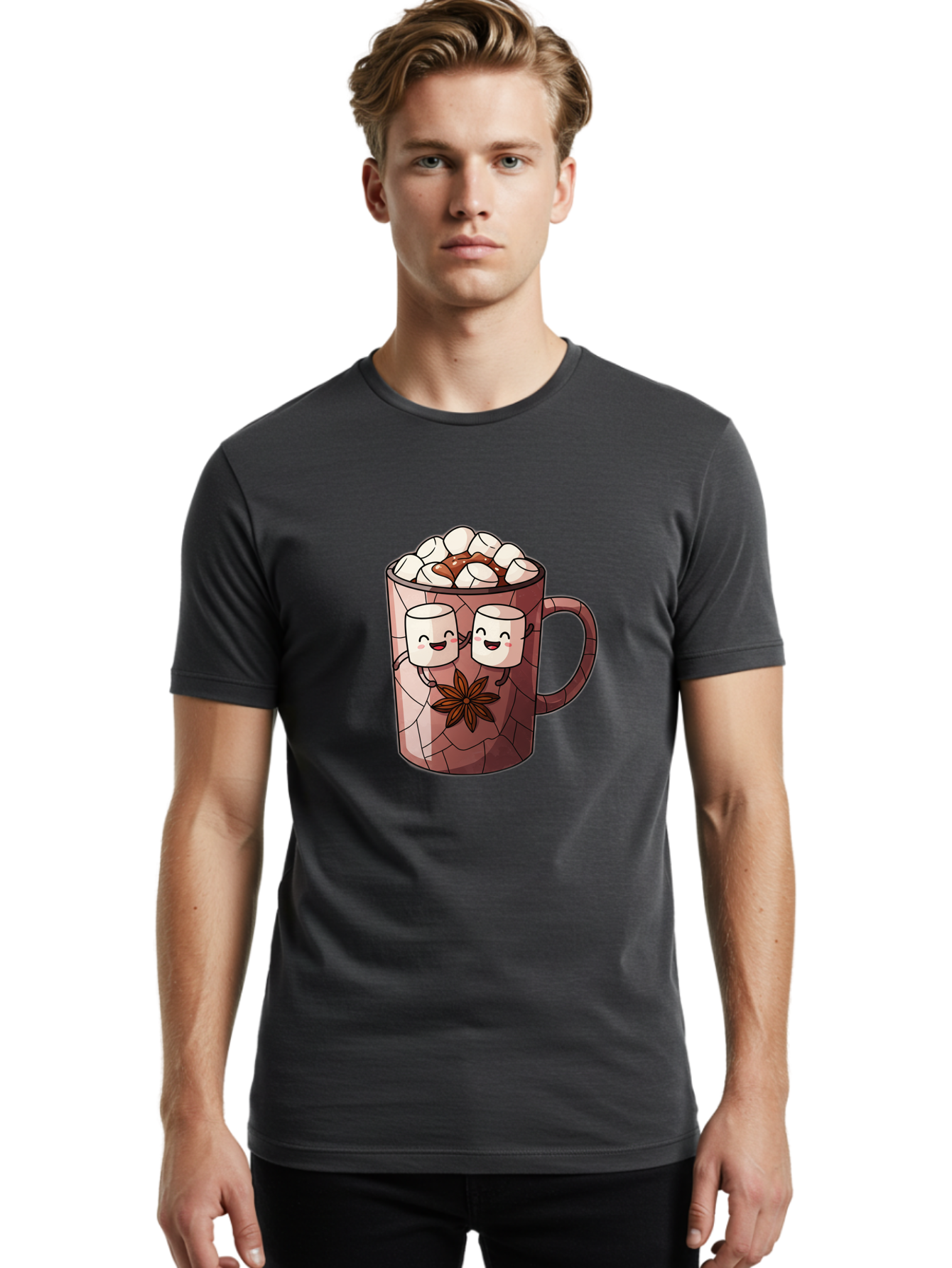 Hot-Chocolate Men'S Graphic Tee, 100% Cotton, Comfortable Casual Summer Wear, Machine Washable, Vintage Camera, Old Camera, Antique Camera, Black Camera, Classic Photography, Photography Equipment, Nostalgic Device, Film Camera, Camera Art Bam666