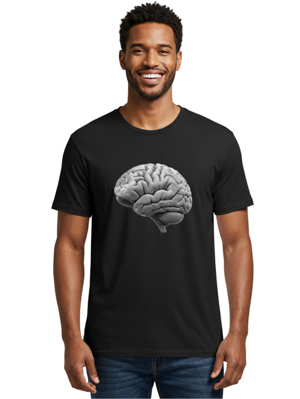 Human-Brain-1 Men'S Graphic Tee, 100% Cotton, Comfortable Casual Summer Wear, Machine Washable, Vintage Camera, Old Camera, Antique Camera, Black Camera, Classic Photography, Photography Equipment, Nostalgic Device, Film Camera, Camera Art Bam667