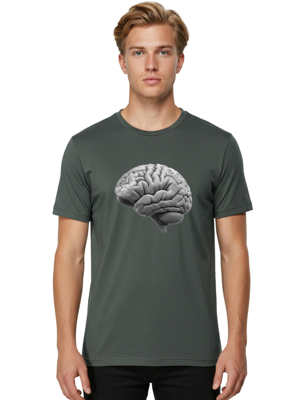 Human-Brain-1 Men'S Graphic Tee, 100% Cotton, Comfortable Casual Summer Wear, Machine Washable, Vintage Camera, Old Camera, Antique Camera, Black Camera, Classic Photography, Photography Equipment, Nostalgic Device, Film Camera, Camera Art Bam667