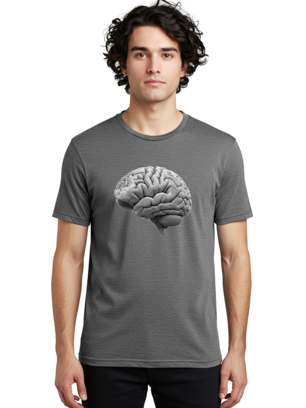 Human-Brain-1 Men'S Graphic Tee, 100% Cotton, Comfortable Casual Summer Wear, Machine Washable, Vintage Camera, Old Camera, Antique Camera, Black Camera, Classic Photography, Photography Equipment, Nostalgic Device, Film Camera, Camera Art Bam667