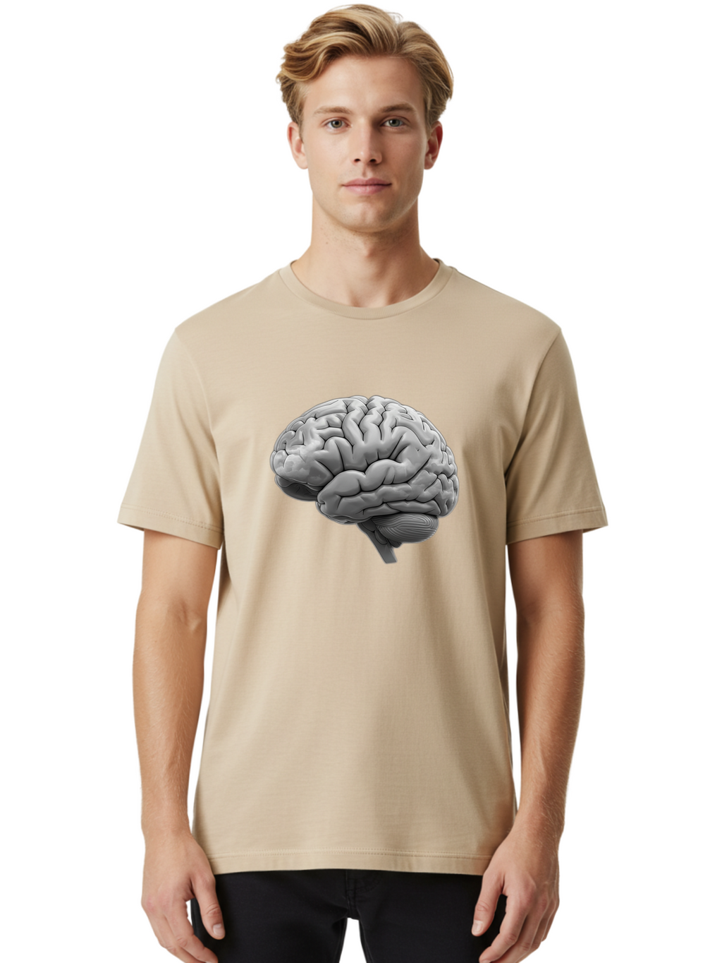 Human-Brain-1 Men'S Graphic Tee, 100% Cotton, Comfortable Casual Summer Wear, Machine Washable, Vintage Camera, Old Camera, Antique Camera, Black Camera, Classic Photography, Photography Equipment, Nostalgic Device, Film Camera, Camera Art Bam667