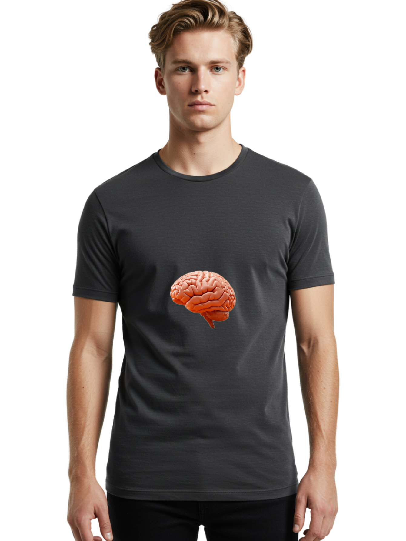 Human-Brain Men'S Graphic Tee, 100% Cotton, Comfortable Casual Summer Wear, Machine Washable, Vintage Camera, Old Camera, Antique Camera, Black Camera, Classic Photography, Photography Equipment, Nostalgic Device, Film Camera, Camera Art Bam668