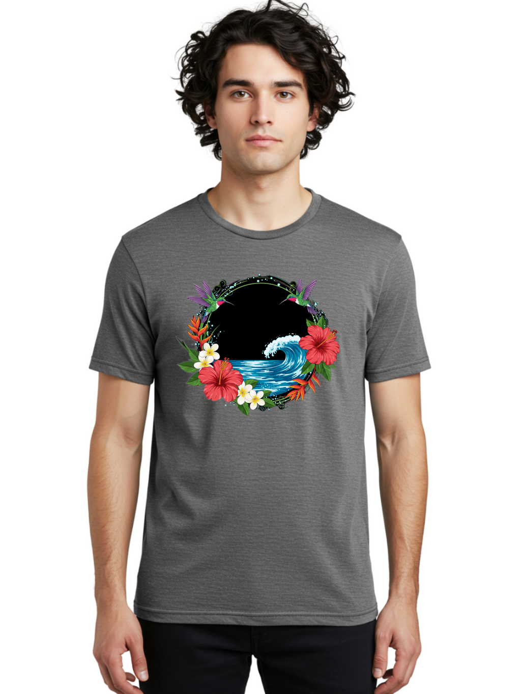 Hummingbird-Ocean-Wave Men'S Graphic Tee, 100% Cotton, Comfortable Casual Summer Wear, Machine Washable, Vintage Camera, Old Camera, Antique Camera, Black Camera, Classic Photography, Photography Equipment, Nostalgic Device, Film Camera, Bam671