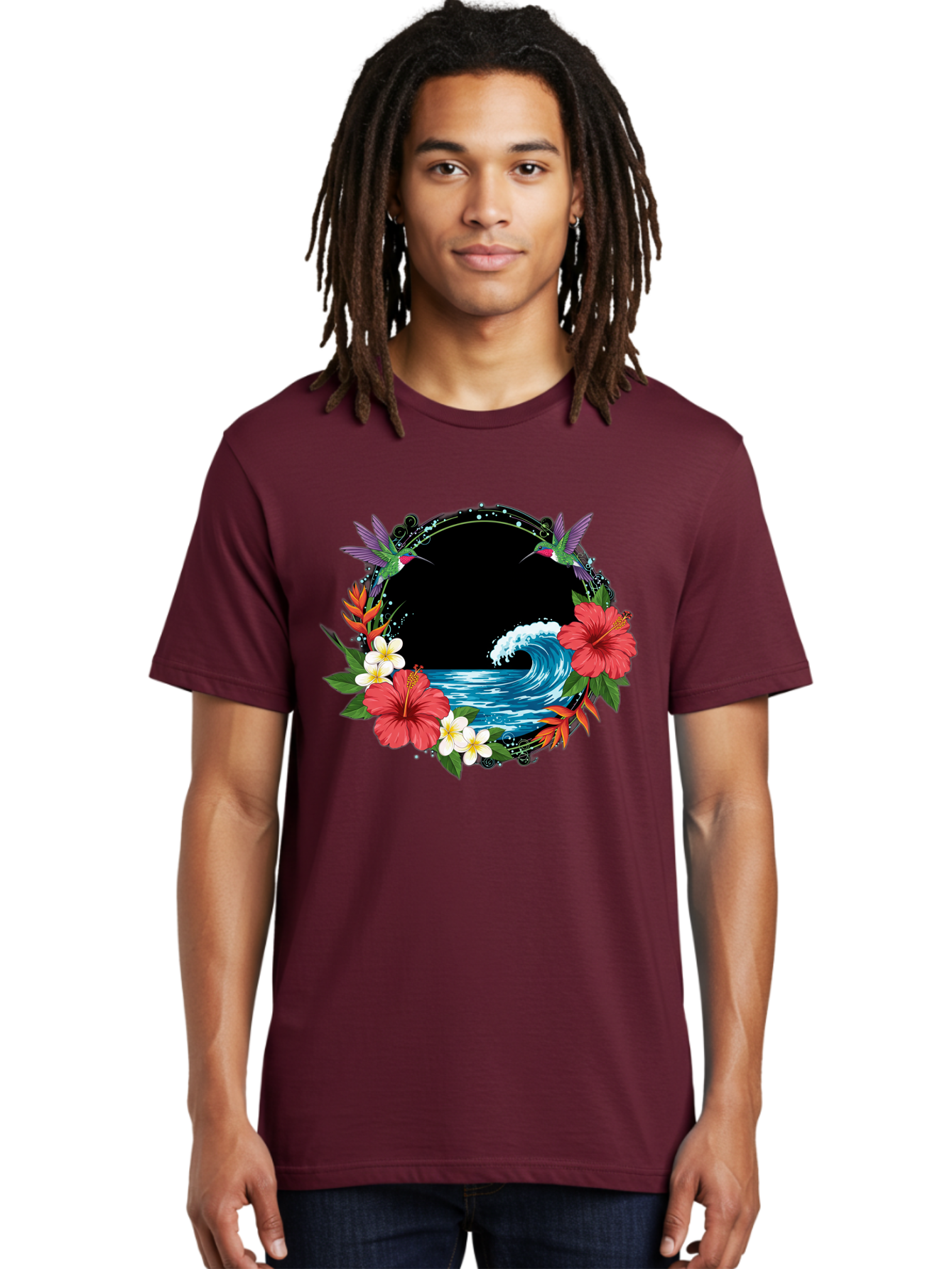 Hummingbird-Ocean-Wave Men'S Graphic Tee, 100% Cotton, Comfortable Casual Summer Wear, Machine Washable, Vintage Camera, Old Camera, Antique Camera, Black Camera, Classic Photography, Photography Equipment, Nostalgic Device, Film Camera, Bam671