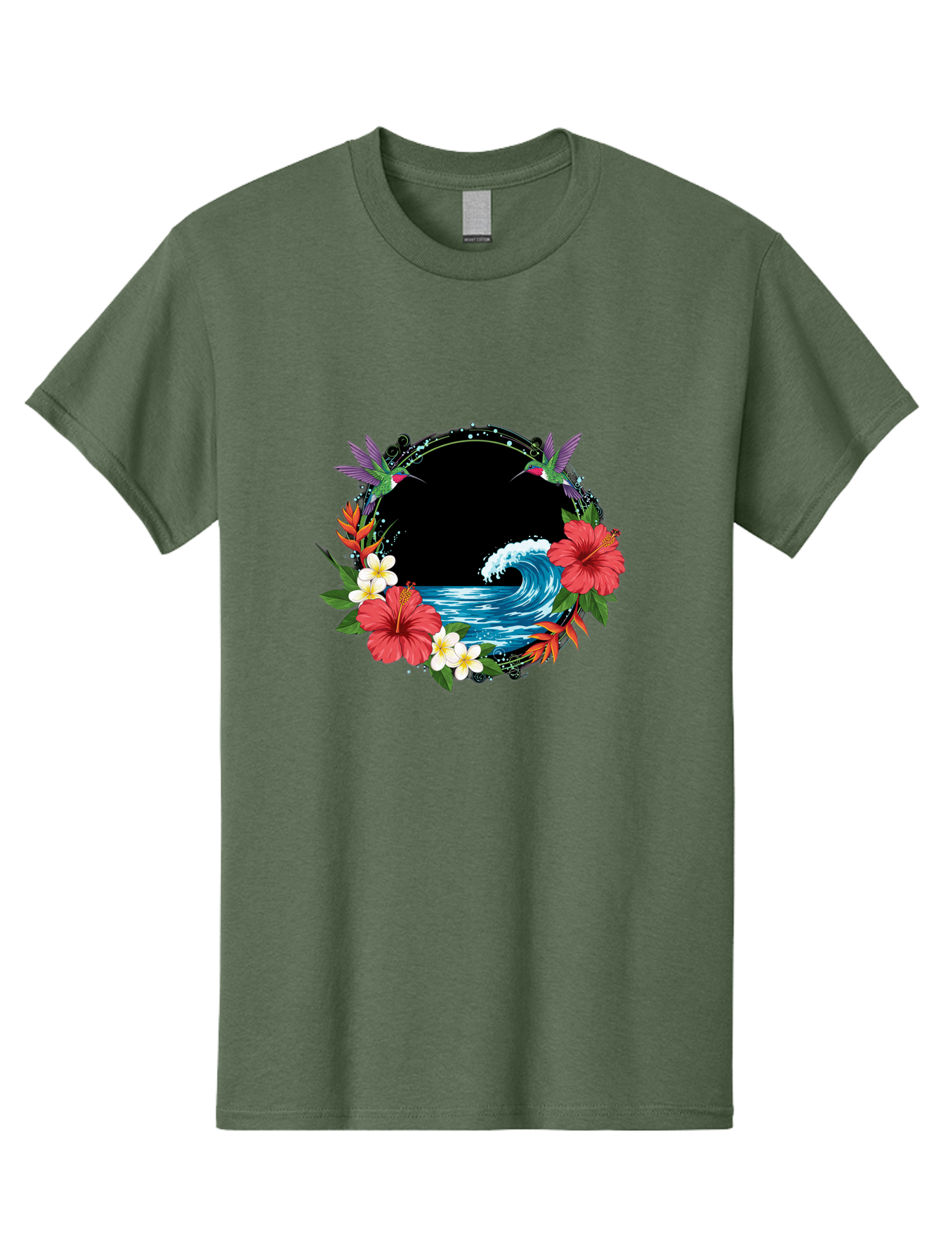 Hummingbird-Ocean-Wave Men'S Graphic Tee, 100% Cotton, Comfortable Casual Summer Wear, Machine Washable, Vintage Camera, Old Camera, Antique Camera, Black Camera, Classic Photography, Photography Equipment, Nostalgic Device, Film Camera, Bam671