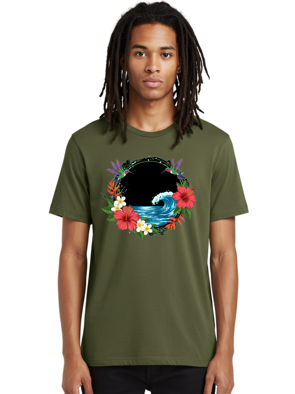 Hummingbird-Ocean-Wave Men'S Graphic Tee, 100% Cotton, Comfortable Casual Summer Wear, Machine Washable, Vintage Camera, Old Camera, Antique Camera, Black Camera, Classic Photography, Photography Equipment, Nostalgic Device, Film Camera, Bam671