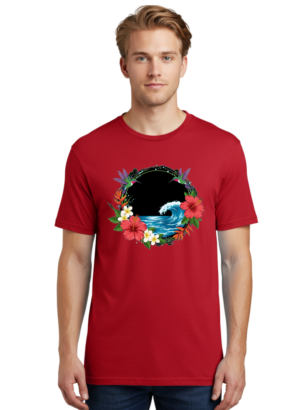 Hummingbird-Ocean-Wave Men'S Graphic Tee, 100% Cotton, Comfortable Casual Summer Wear, Machine Washable, Vintage Camera, Old Camera, Antique Camera, Black Camera, Classic Photography, Photography Equipment, Nostalgic Device, Film Camera, Bam671