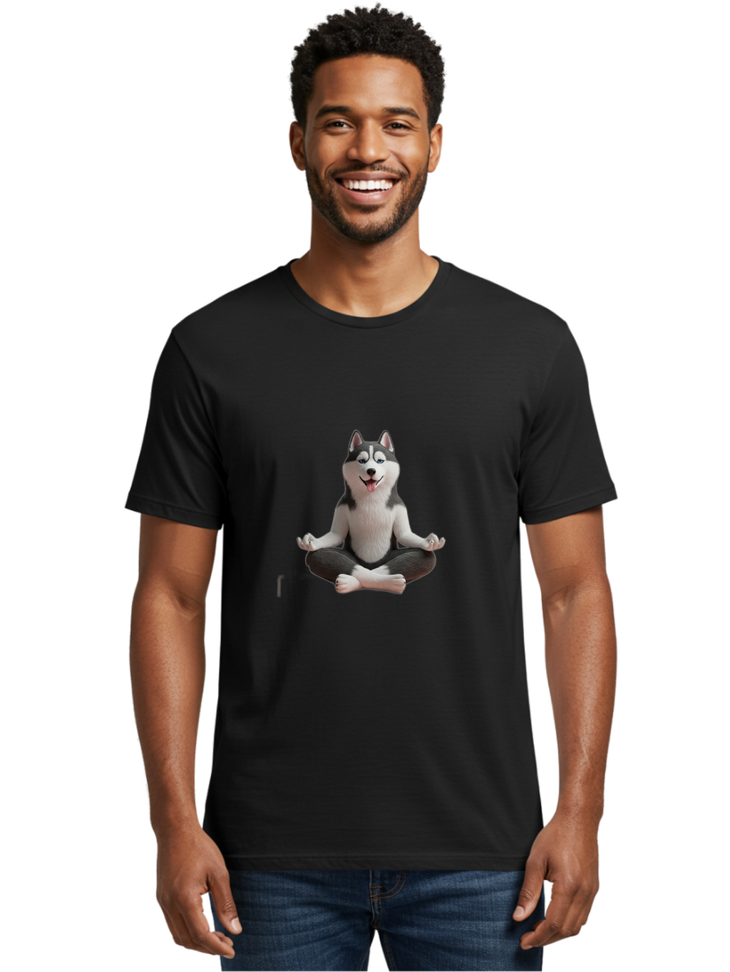 Husky-In-Lotus-Position Men'S Graphic Tee, 100% Cotton, Comfortable Casual Summer Wear, Machine Washable, Vintage Camera, Old Camera, Antique Camera, Black Camera, Classic Photography, Photography Equipment, Nostalgic Device, Film Camera, Bam673