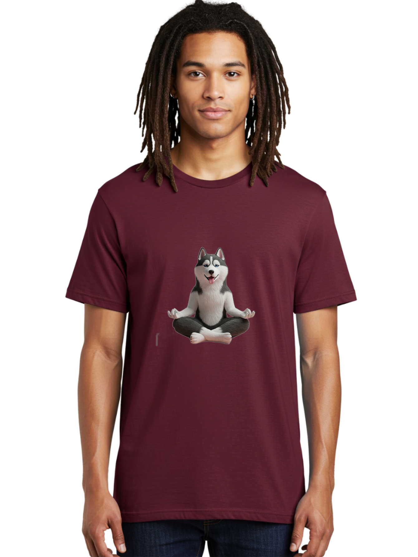 Husky-In-Lotus-Position Men'S Graphic Tee, 100% Cotton, Comfortable Casual Summer Wear, Machine Washable, Vintage Camera, Old Camera, Antique Camera, Black Camera, Classic Photography, Photography Equipment, Nostalgic Device, Film Camera, Bam673