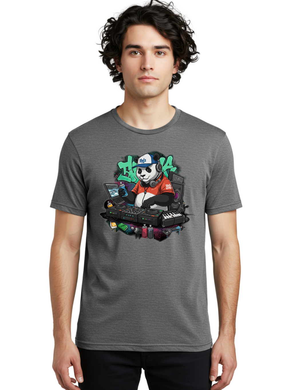 Hypha-Panda-Dj Men'S Graphic Tee, 100% Cotton, Comfortable Casual Summer Wear, Machine Washable, Vintage Camera, Old Camera, Antique Camera, Black Camera, Classic Photography, Photography Equipment, Nostalgic Device, Film Camera, Camera Art Bam674