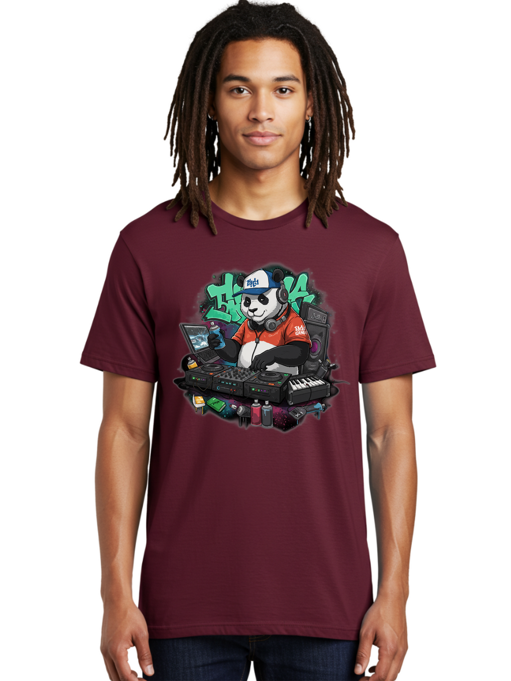 Hypha-Panda-Dj Men'S Graphic Tee, 100% Cotton, Comfortable Casual Summer Wear, Machine Washable, Vintage Camera, Old Camera, Antique Camera, Black Camera, Classic Photography, Photography Equipment, Nostalgic Device, Film Camera, Camera Art Bam674