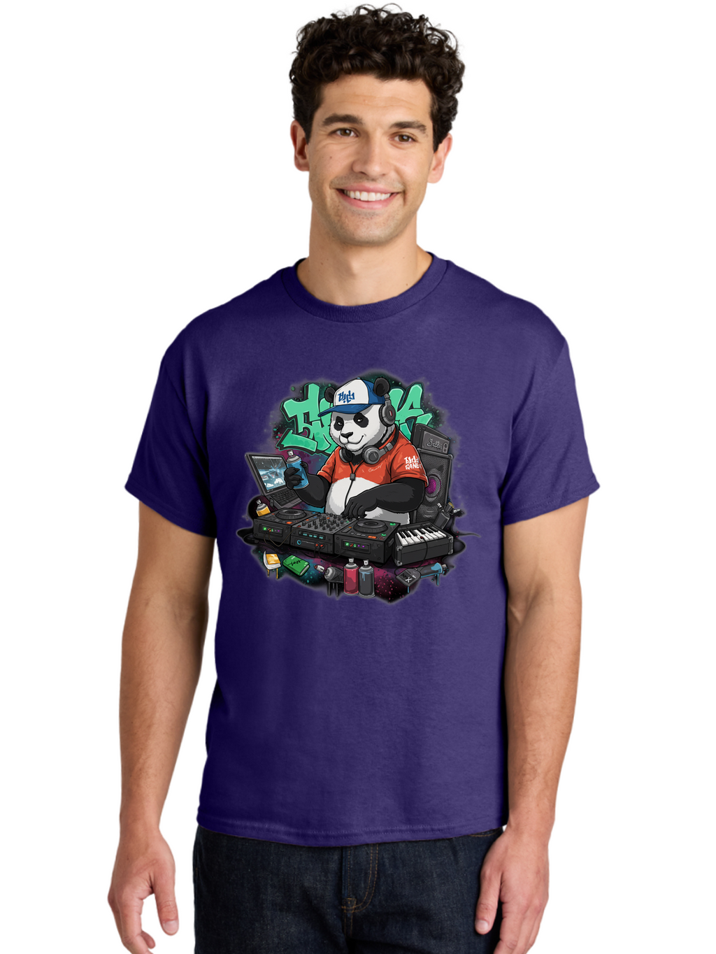Hypha-Panda-Dj Men'S Graphic Tee, 100% Cotton, Comfortable Casual Summer Wear, Machine Washable, Vintage Camera, Old Camera, Antique Camera, Black Camera, Classic Photography, Photography Equipment, Nostalgic Device, Film Camera, Camera Art Bam674