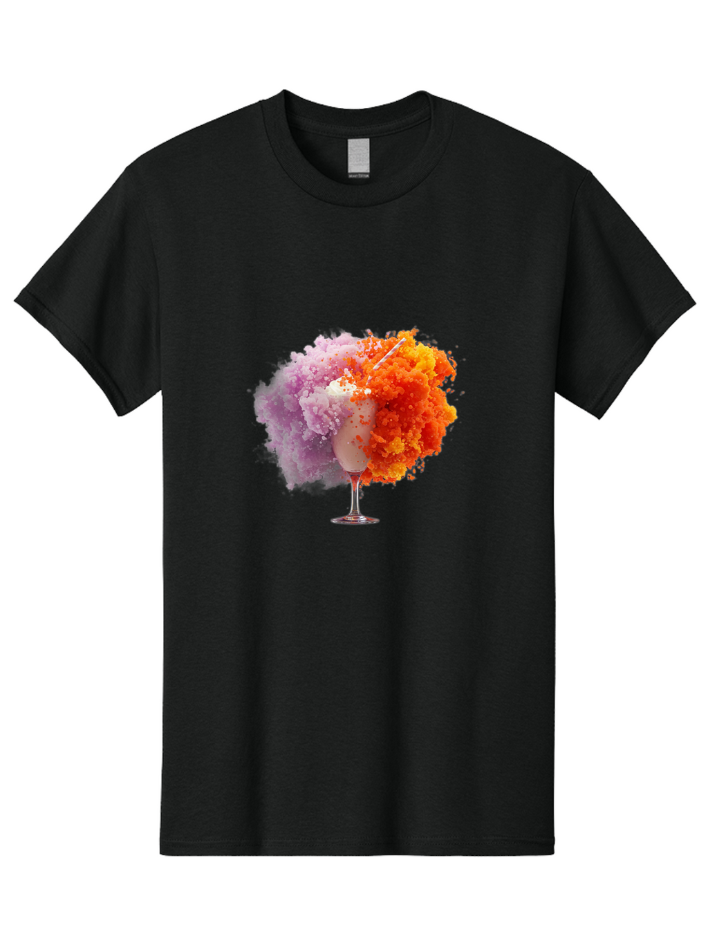 Ice-Cream-Explosion Men'S Graphic Tee, 100% Cotton, Comfortable Casual Summer Wear, Machine Washable, Vintage Camera, Old Camera, Antique Camera, Black Camera, Classic Photography, Photography Equipment, Nostalgic Device, Film Camera, Bam678