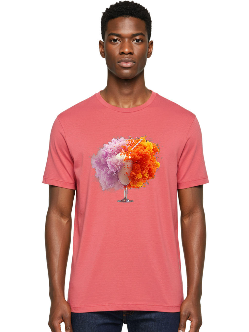 Ice-Cream-Explosion Men'S Graphic Tee, 100% Cotton, Comfortable Casual Summer Wear, Machine Washable, Vintage Camera, Old Camera, Antique Camera, Black Camera, Classic Photography, Photography Equipment, Nostalgic Device, Film Camera, Bam678