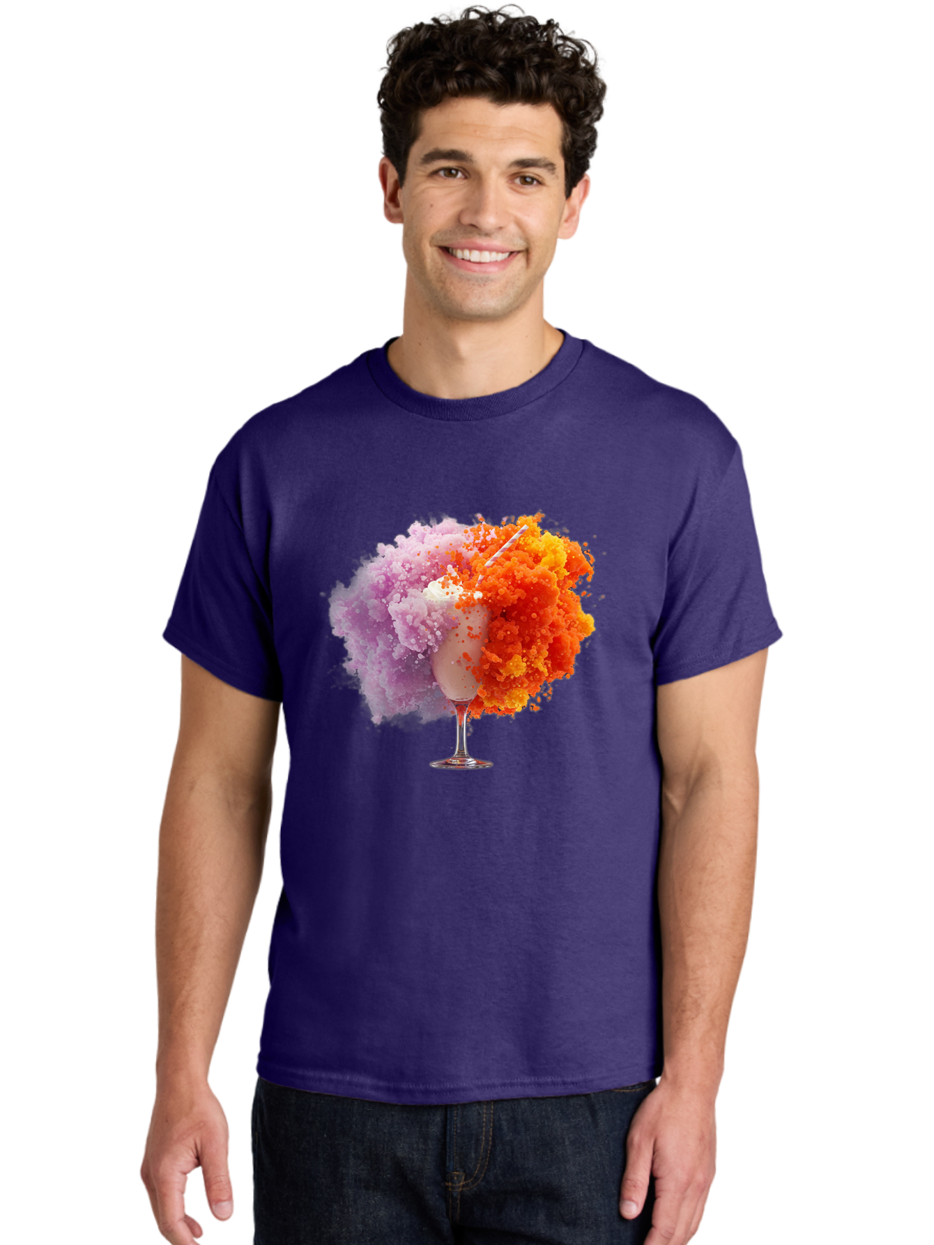 Ice-Cream-Explosion Men'S Graphic Tee, 100% Cotton, Comfortable Casual Summer Wear, Machine Washable, Vintage Camera, Old Camera, Antique Camera, Black Camera, Classic Photography, Photography Equipment, Nostalgic Device, Film Camera, Bam678