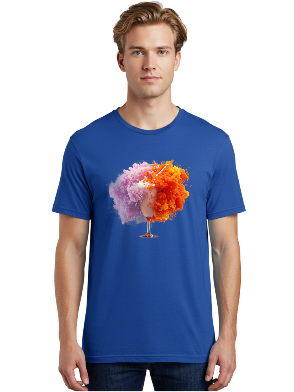 Ice-Cream-Explosion Men'S Graphic Tee, 100% Cotton, Comfortable Casual Summer Wear, Machine Washable, Vintage Camera, Old Camera, Antique Camera, Black Camera, Classic Photography, Photography Equipment, Nostalgic Device, Film Camera, Bam678