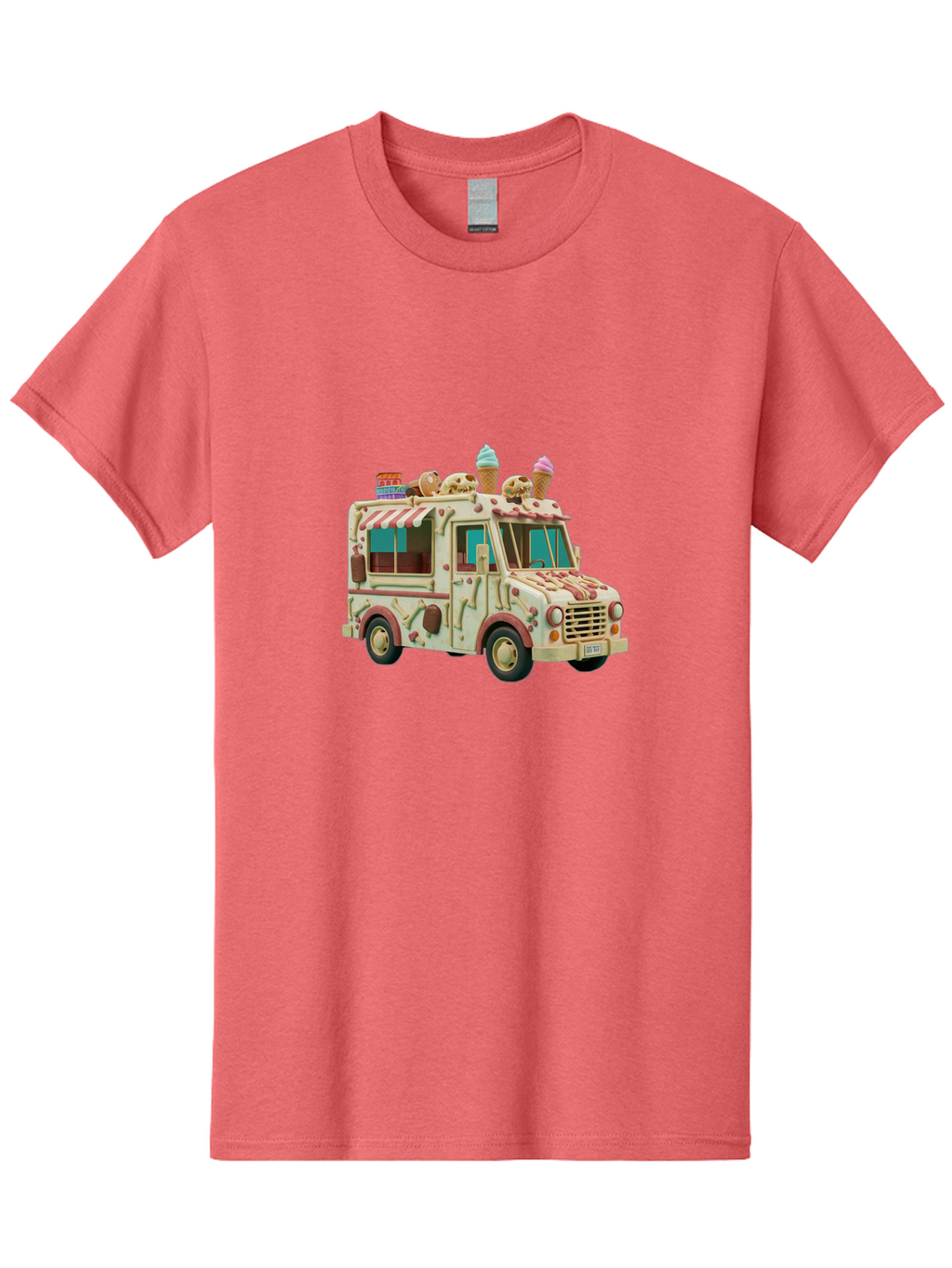 Ice-Cream-Truck Men'S Graphic Tee, 100% Cotton, Comfortable Casual Summer Wear, Machine Washable, Vintage Camera, Old Camera, Antique Camera, Black Camera, Classic Photography, Photography Equipment, Nostalgic Device, Film Camera, Camera Art Bam679
