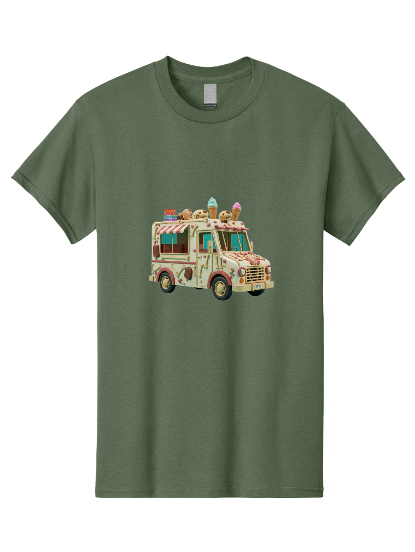 Ice-Cream-Truck Men'S Graphic Tee, 100% Cotton, Comfortable Casual Summer Wear, Machine Washable, Vintage Camera, Old Camera, Antique Camera, Black Camera, Classic Photography, Photography Equipment, Nostalgic Device, Film Camera, Camera Art Bam679