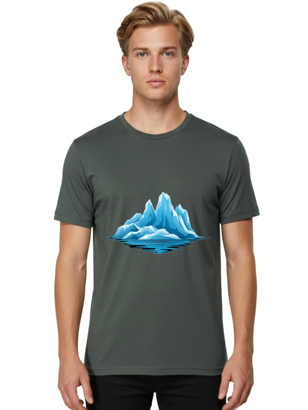 Iceberg Men'S Graphic Tee, 100% Cotton, Comfortable Casual Summer Wear, Machine Washable, Vintage Camera, Old Camera, Antique Camera, Black Camera, Classic Photography, Photography Equipment, Nostalgic Device, Film Camera, Camera Art Bam680