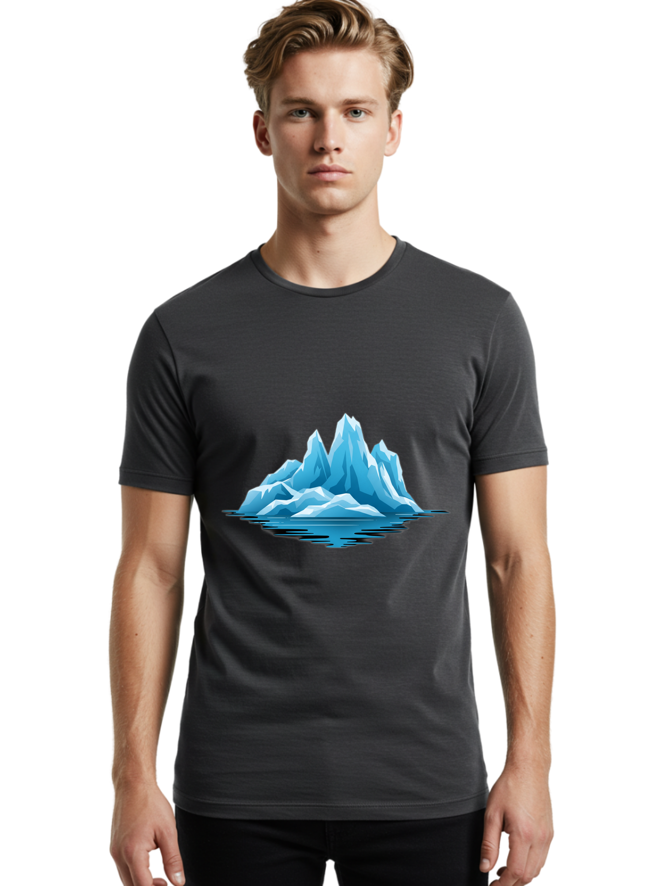 Iceberg Men'S Graphic Tee, 100% Cotton, Comfortable Casual Summer Wear, Machine Washable, Vintage Camera, Old Camera, Antique Camera, Black Camera, Classic Photography, Photography Equipment, Nostalgic Device, Film Camera, Camera Art Bam680