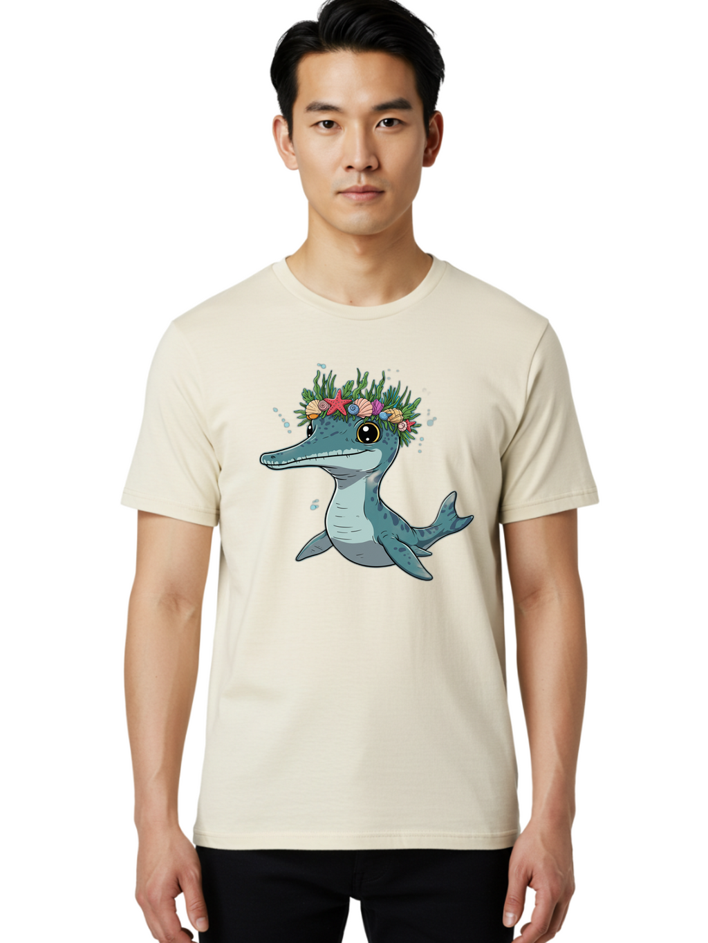 Ichthyosaurus-With-Crown Men'S Graphic Tee, 100% Cotton, Comfortable Casual Summer Wear, Machine Washable, Vintage Camera, Old Camera, Antique Camera, Black Camera, Classic Photography, Photography Equipment, Nostalgic Device, Film Camera, Bam681
