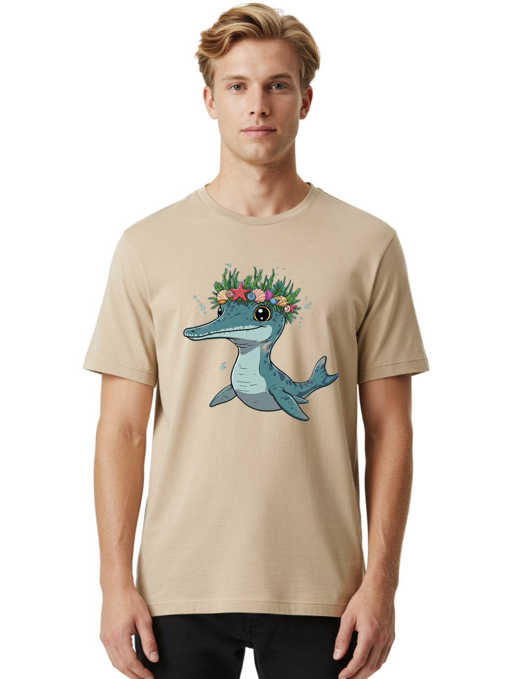 Ichthyosaurus-With-Crown Men'S Graphic Tee, 100% Cotton, Comfortable Casual Summer Wear, Machine Washable, Vintage Camera, Old Camera, Antique Camera, Black Camera, Classic Photography, Photography Equipment, Nostalgic Device, Film Camera, Bam681