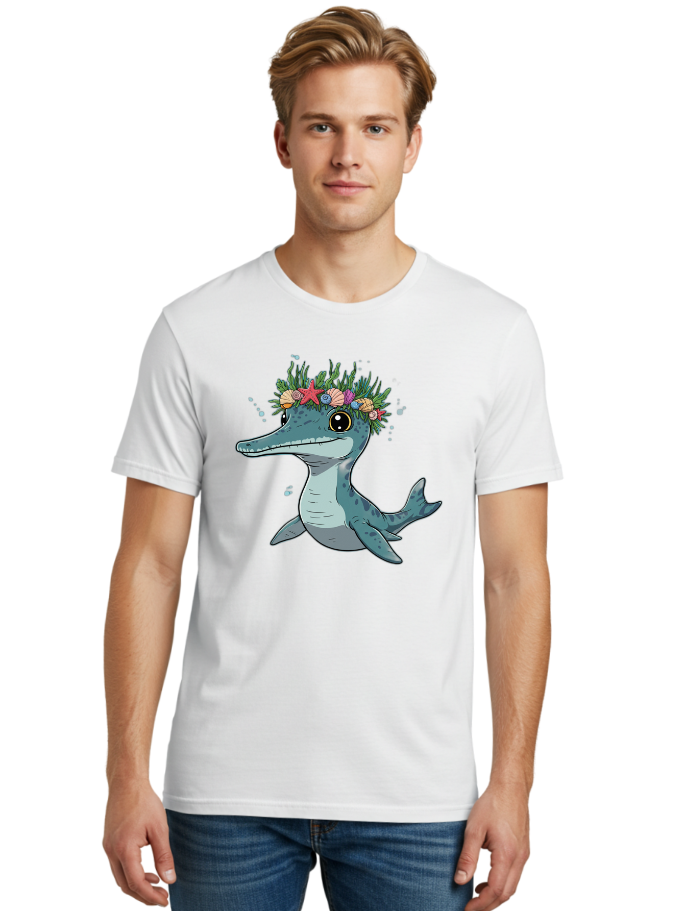 Ichthyosaurus-With-Crown Men'S Graphic Tee, 100% Cotton, Comfortable Casual Summer Wear, Machine Washable, Vintage Camera, Old Camera, Antique Camera, Black Camera, Classic Photography, Photography Equipment, Nostalgic Device, Film Camera, Bam681