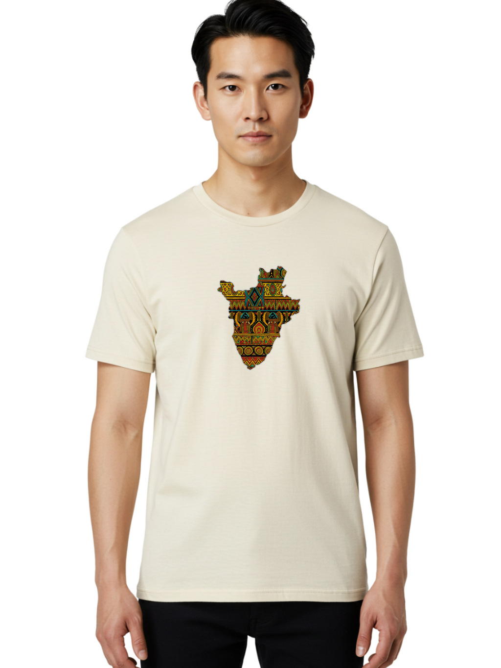 India-Map-1 Men'S Graphic Tee, 100% Cotton, Comfortable Casual Summer Wear, Machine Washable, Vintage Camera, Old Camera, Antique Camera, Black Camera, Classic Photography, Photography Equipment, Nostalgic Device, Film Camera, Camera Art Bam683