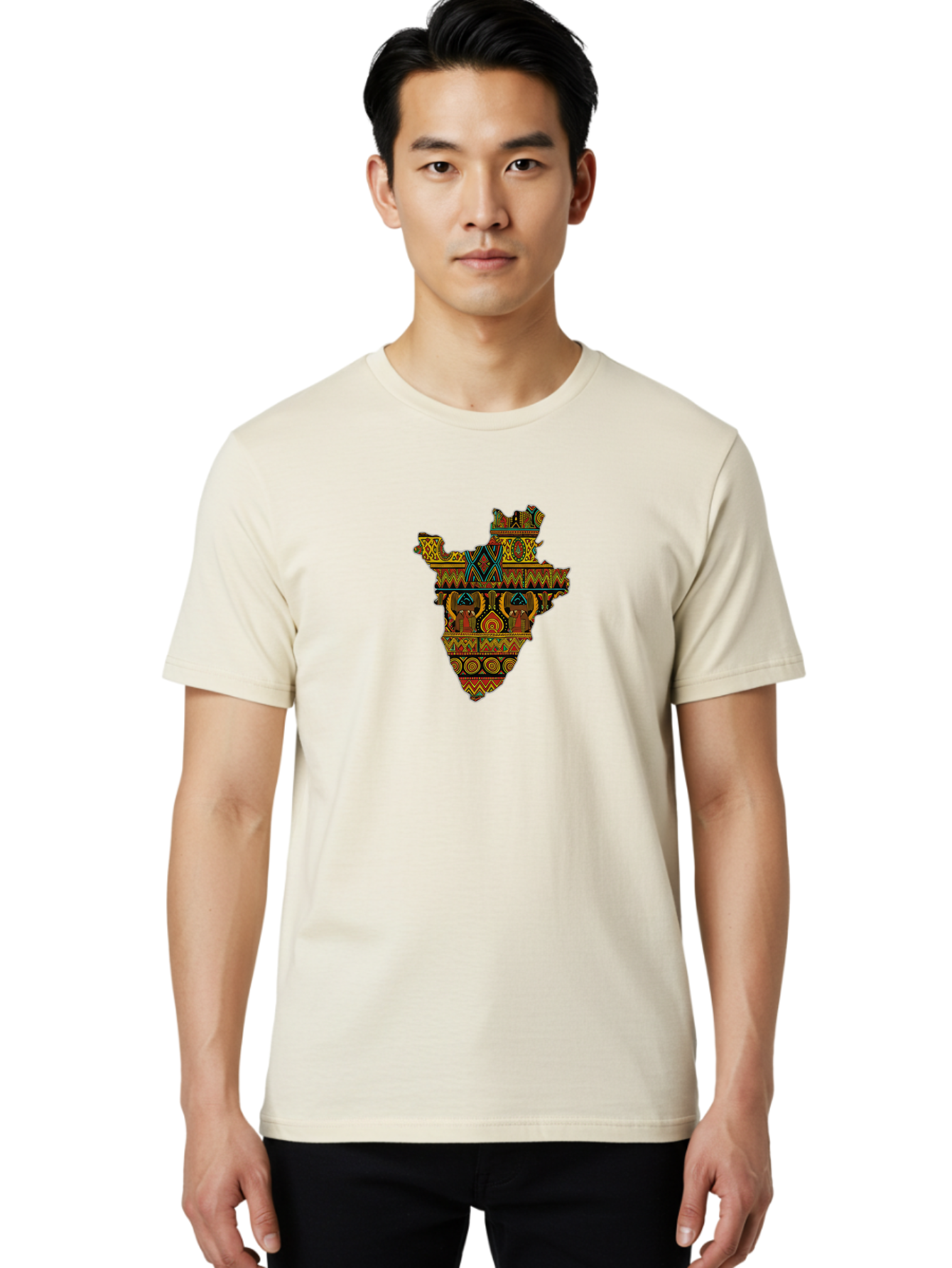 India-Map-1 Men'S Graphic Tee, 100% Cotton, Comfortable Casual Summer Wear, Machine Washable, Vintage Camera, Old Camera, Antique Camera, Black Camera, Classic Photography, Photography Equipment, Nostalgic Device, Film Camera, Camera Art Bam683