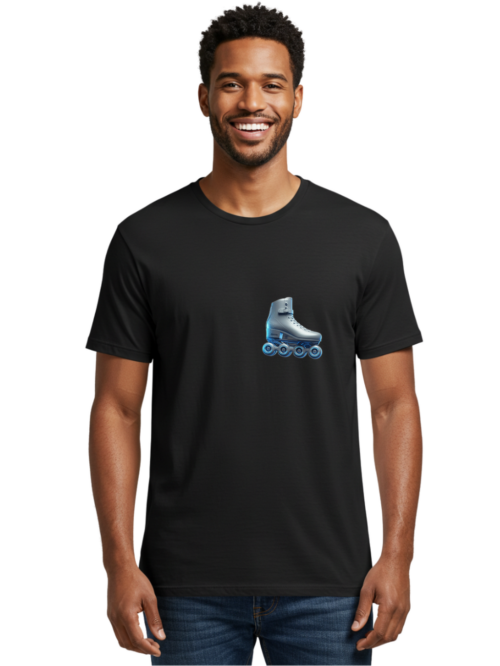 Inline-Skate Men'S Graphic Tee, 100% Cotton, Comfortable Casual Summer Wear, Machine Washable, Vintage Camera, Old Camera, Antique Camera, Black Camera, Classic Photography, Photography Equipment, Nostalgic Device, Film Camera, Camera Art Bam686