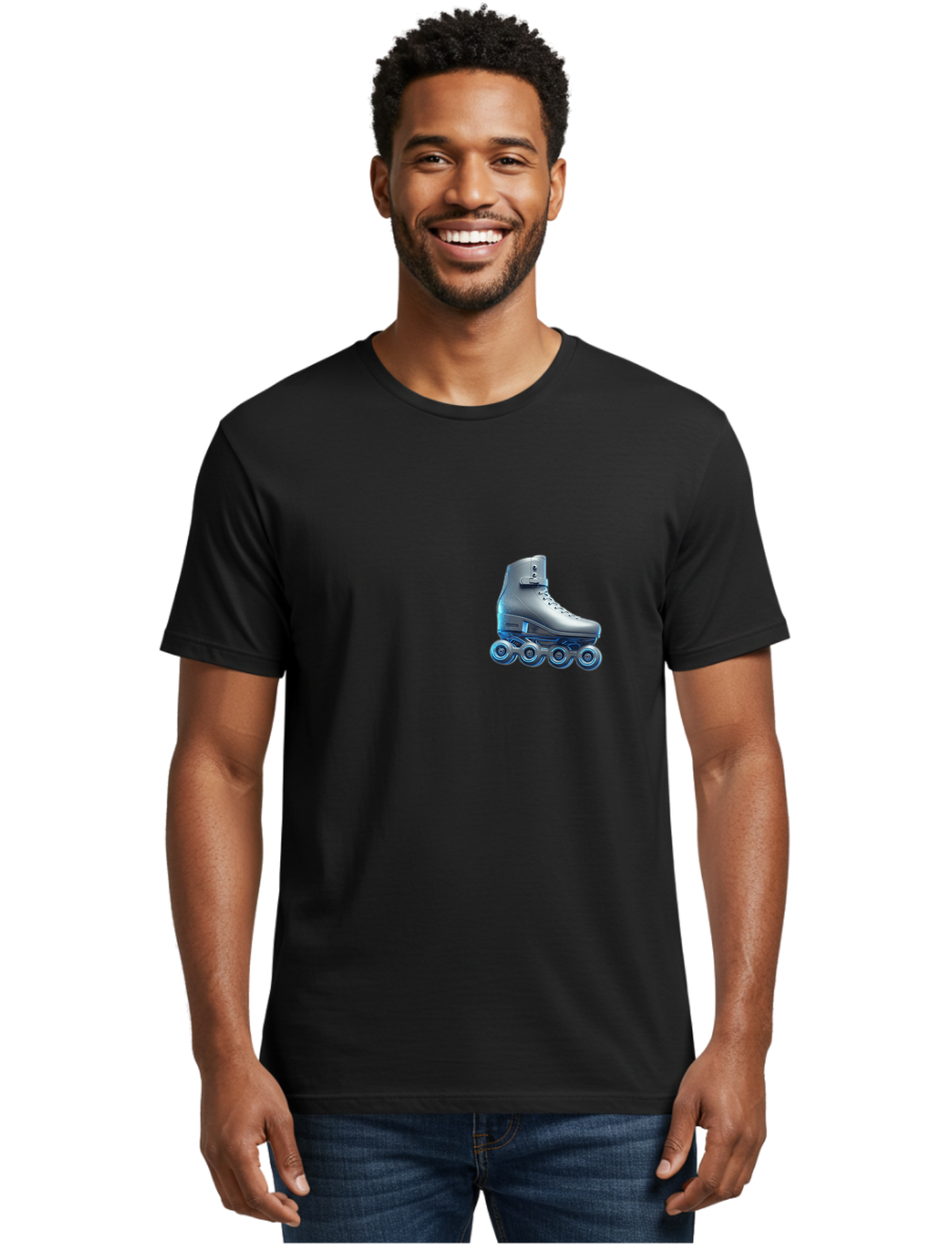 Inline-Skate Men'S Graphic Tee, 100% Cotton, Comfortable Casual Summer Wear, Machine Washable, Vintage Camera, Old Camera, Antique Camera, Black Camera, Classic Photography, Photography Equipment, Nostalgic Device, Film Camera, Camera Art Bam686