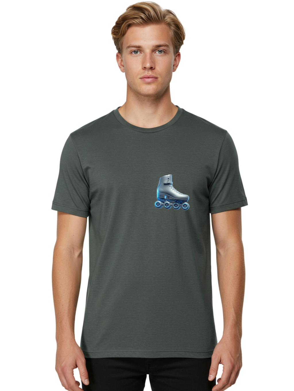 Inline-Skate Men'S Graphic Tee, 100% Cotton, Comfortable Casual Summer Wear, Machine Washable, Vintage Camera, Old Camera, Antique Camera, Black Camera, Classic Photography, Photography Equipment, Nostalgic Device, Film Camera, Camera Art Bam686